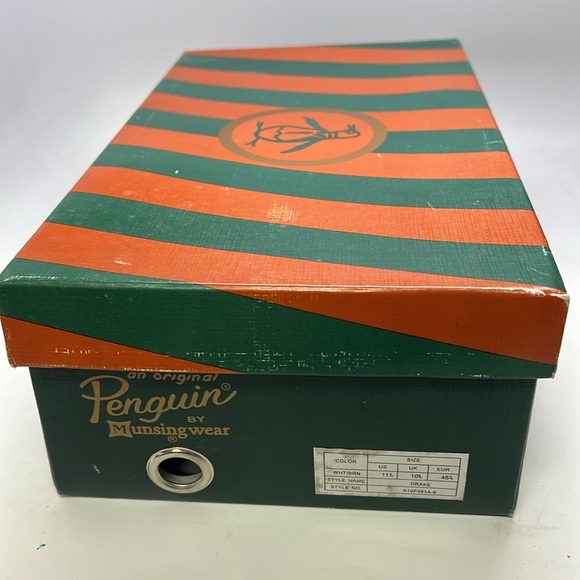 Men’s Original Penguin by Munsingwear Lace Up Shoes Size 11.5 White/Tan NIB - Picture 11 of 12